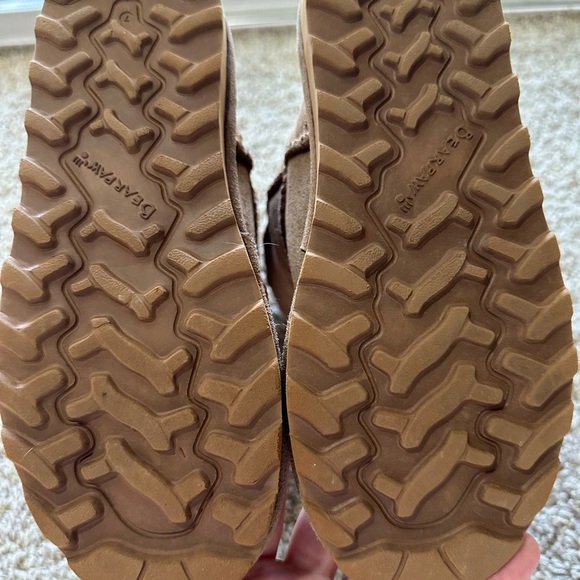 BearPaw Tan Suede Calf Boots with Sherpa Lining - Picture 7 of 10